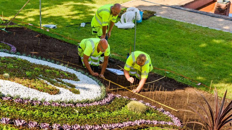 Landscaping Team Cleaning Ditches